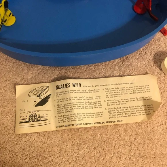 Vintage 1971 Steven’s Goalies Wild Ice Hockey Game #575 Complete W/Instructions